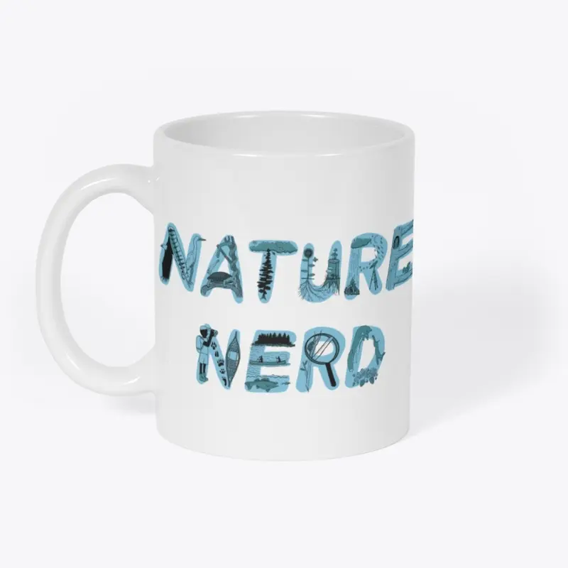 Nature Nerd Blue Mug