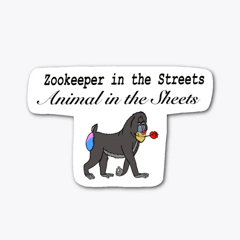 Zookeeper in the Streets Die Cut Sticker